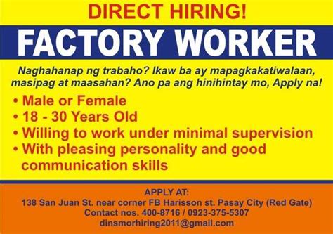 job hiring in pasay|direct hiring jobs in Pasay .